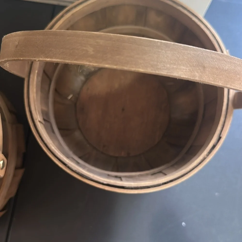 Autumn egg baskets with handle set of 2